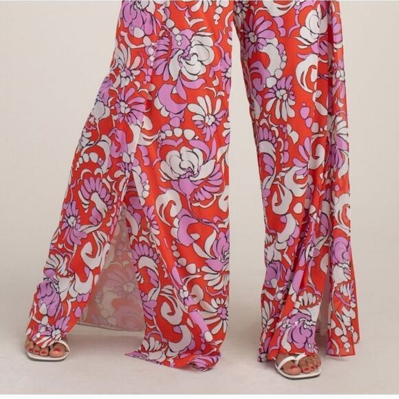 Trina Turk Treasure Island Silk Pants Size Medium NWT - Picture 2 of 6